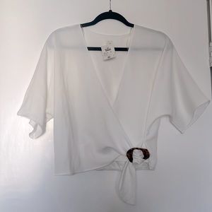 Westmoon Tortoise Buckle Tie Blouse